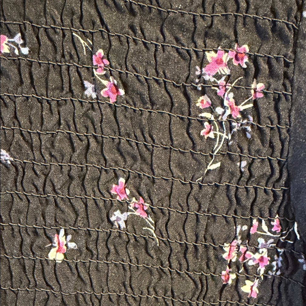 Wild Fable Black Floral High-neck Babydoll Dress - Picture 4 of 8